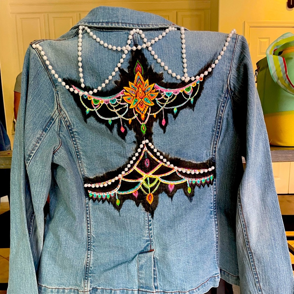 Hand painted denim jacket